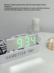 1 chiếc đồng hồ để bàn LED có gương, đồng hồ báo thức kỹ thuật số với chức năng báo lại, hiển thị thời gian, đồng hồ điện tử để bàn, chức năng báo lại, đèn ngủ, đồng hồ USB để bàn, trang trí nhà cửa, đồng hồ thông minh, đồng hồ để bàn phòng ngủ/văn phòng, trang trí nhà cửa, trang trí phòng, quà sinh nhật/tốt nghiệp, đồng hồ kỹ thuật số, trang trí phòng ngủ, trang trí ký túc xá, trang trí tựu trường, quà bất ngờ khi vào trường, đồ dùng học tập - trắng - Xem 13