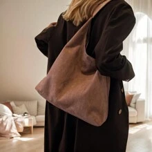 Monedero para mujer Bolsos tipo hobo Bolso holgado Bolso Bolso marrón para viajes Compras Trabajo - café - Ver 4