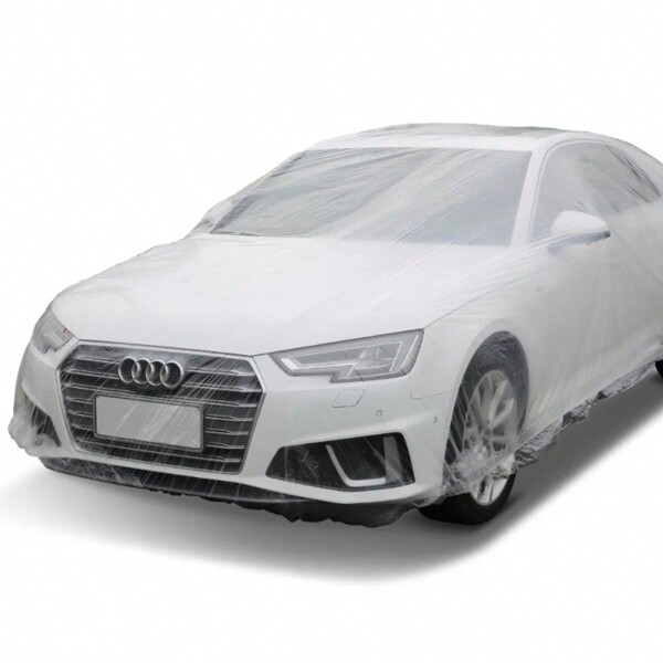 1pc/3pcs Disposable Car Jacket Thick Transparent Car Cover Sunscreen And Rainproof Plastic PE Film Dust Cover Universal Protective Cover