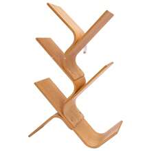 Futchoy Baumförmiges Bücherregal 5-stöckiges Boden-Bambus-Baum-Bücherregal Modernes stehendes Bücherregal 63*20*91cm/24.8*7.9*35.9inch - Burlywood - Übersicht 4