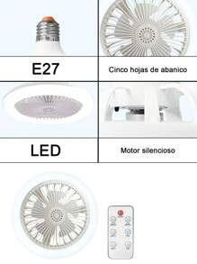 Fan Light, With Remote Control Ceiling Fan Light, Small Semi-Recessed Installation, Suitable For Silent And Invisible Ceiling Fan Lights In Balconies, Corridors, Restaurants And Kitchens - Monochrome - View 10