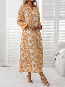 Women's Full Body Embroidered Robe Dress, Dignified And Elegant, Suitable For Spring And Summer, Suitable For Casual Vacation And Daily Wear.
