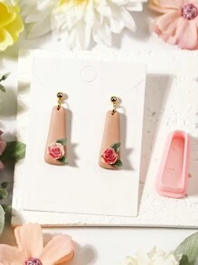 Lange geometrie vierkante klei snijders, polymeer klei snijder voor het maken van oorbellen zachte aardewerk oorbellen DIY oorbellen sieraden hangers klei gereedschap