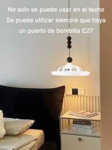 1 Piece 2 In 1 LED Fan Lamp With Remote Control, Fan Lamp For Room, Living Room, Dining Room, Bedroom - 白色 - 查看 6