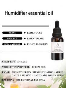 30ml Essential Oils Set, Refill Oils For Aroma Diffuser & Humidifier, Scents: White Tea, Midnight In Paris, Sheraton, Jasmine, Cherry Blossom, Lavender, Vanilla