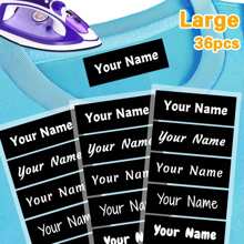 Customized Clothes Personalized Name Stickers Can Be Ironed On Clothes And Washable Labels, Washable Sewing/Iron Name Tags, Suitable For School Uniforms, Bed Sheets, Hats, Socks, School Bags, Etc. Stylish, Adorable, High-Quality Custom, Personalized, School Students, Kids For Birthdays School, Office, Home, Multi-Functional, For Valentine's Day, For Weddings, For Housewarming, Back To School Supplies,Customized Stickers,Warm Ambience - Multicolor - View 18