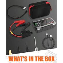 Eigotrav Jump Starter Power Pack 150 PSI Air Compressor 6000A Car Jump Starter Portable Battery Booster Jump Starter With LCD Display LED Flashlight - as pic - View 8