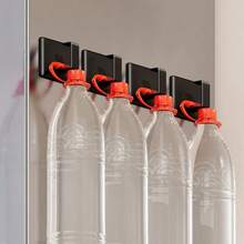 2pcs Refrigerator Side Magnetic Suction Strong Hook, No-Drill Magnet Hook, Refrigerator Attached To Kitchen Door, Strong Magnetic Hook - Black - View 4