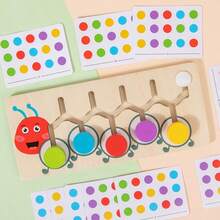 Juego de ajedrez divertido y colorido con diseños de dibujos animados, tablero de rompecabezas, ajedrez de cinco y seis colores, caterpillar, mariquita. Ideal como regalo para Navidad, Pascua, Año Nuevo, cumpleaños y temporada escolar. - Multicolor - Ver 8