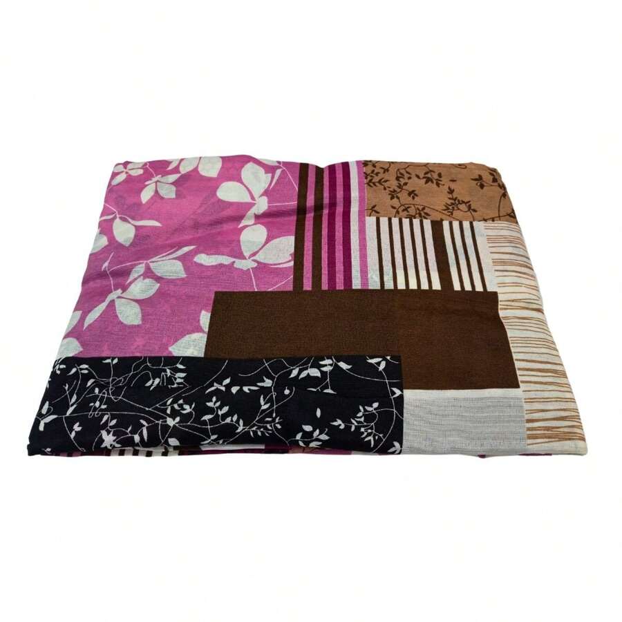 Printed Pattern Single Mattress Cover With Zipper - 乾枯玫瑰色 - 查看 1