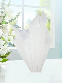 40 件/包小号一次性牛奶玫瑰花束包装纸，插花包装材料，优雅简约的花卉衬里