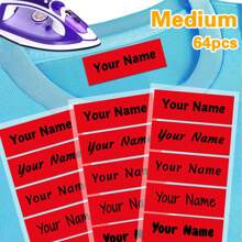 Customized Clothes Personalized Name Stickers Can Be Ironed On Clothes And Washable Labels, Washable Sewing/Iron Name Tags, Suitable For School Uniforms, Bed Sheets, Hats, Socks, School Bags, Etc. Stylish, Adorable, High-Quality Custom, Personalized, School Students, Kids For Birthdays School, Office, Home, Multi-Functional, For Valentine's Day, For Weddings, For Housewarming, Back To School Supplies,Customized Stickers,Warm Ambience - Multicolor - View 25