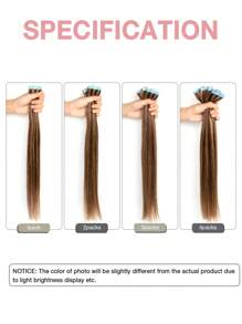 10pcs Mini Tape-In Human Hair Extensions Straight Natural Look Thin Hair Water Proof Skin Weft Tape In Hair Extensions 3x0.8cm Salon Quality Daily Volume Boost For Women Easy Application, Perfect For All Hair Types For Halloween And Christmas Parties Dinners Daily Life Travel Etc Suitable For Beginners - S4/27 - 查看 5