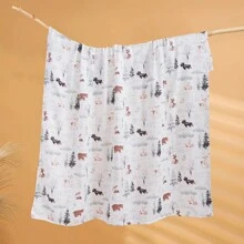 1pc Newborn Baby Swaddle Blanket, Infant Toddler Children Muslin Wrap Receiving Blanket For Boys Girls - 120*120cm - View 8