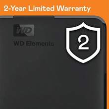 2TB Elements Portable External Hard  USB 3.0 Interface Portable External Storage Plug-And-Play SuperSpeed USB 3.2 Gen 1 Formatted For PC  Black - 2TB-HDD - View 9