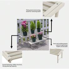 Soportes metálicos para plantas, soporte para maceta de flores de aluminio resistente a la oxidación, estantes de exhibición de plantas para decoración de salas de estar, balcones y jardines (60 blancos) - 60 Blanco - Ver 5