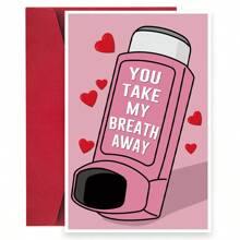 1 pieza Tarjeta romántica del Día de San Valentín para esposo/novio, tarjeta divertida del Día de San Valentín de novia/esposa (Tú me quitas el aliento)