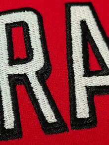 sweat-shirt à capuche personnalisé, sweat-shirt à capuche ample et décontracté à la mode avec lettres brodées SANFRANCISCO, numéros et graphiques, convient pour les couples, cadeau de fête - Rouge - Voir 4