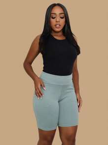 Women's Bermuda Shorts Social Tailoring For Elegant Women - Green - View 4