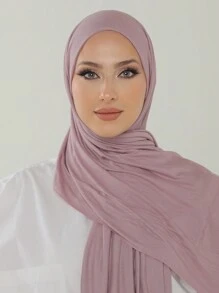 3Pcs/Set Versatile Jersey Hijabs, Classic Solid Color Silky 170*60cm Scarves, Instant Coverage Shawl, Suitable For Daily, Casual, Outing, Gift - Multicolor - View 4