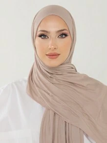 3Pcs/Set Versatile Jersey Hijabs, Classic Solid Color Silky 170*60cm Scarves, Instant Coverage Shawl, Suitable For Daily, Casual, Outing, Gift - Multicolor - View 2