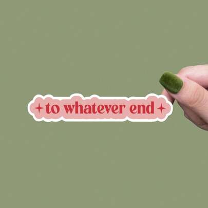 Aelin & Rowan 'to Whatever End' Sticker - Throne Of Glass Inspired, Romantic Fantasy Decal For Daily Office Supplies, Drink Water Exercise Vinyl Decal,Bookish Stickers For Laptop, Reading Stickers, Booktok Stickers,School Supplies,Back To School Scrapbook Supplies Funny Stickers Laptop Stickers Kindle Phone Stickers