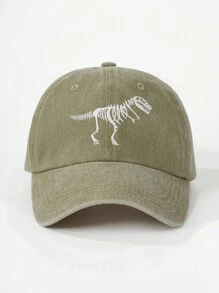 1 件儿童哑光水洗刺绣恐龙形鸭嘴棒球帽，适合男孩和女孩的户外运动帽，适合所有季节 - 彩色 - 查看 14