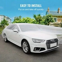 1pc/3pcs Disposable Car Jacket Thick Transparent Car Cover Sunscreen And Rainproof Plastic PE Film Dust Cover Universal Protective Cover