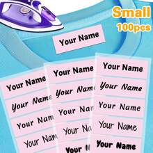 Customized Clothes Personalized Name Stickers Can Be Ironed On Clothes And Washable Labels, Washable Sewing/Iron Name Tags, Suitable For School Uniforms, Bed Sheets, Hats, Socks, School Bags, Etc. Stylish, Adorable, High-Quality Custom, Personalized, School Students, Kids For Birthdays School, Office, Home, Multi-Functional, For Valentine's Day, For Weddings, For Housewarming, Back To School Supplies,Customized Stickers,Warm Ambience - Multicolor - View 23