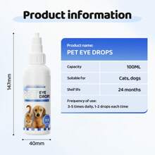 100ml Cat/Dog Lover Gift And Dog/Cat Mom Love Pet Bright Eyes + 200 Pieces Of Cat/Dog Lover Gift And Dog/Cat Mom Love Pet Eye Wipes, Special Dog Lover And Dog Mom Love Eye Cleaning Wipes, Clean Dog Lover And Dog Mom Love Tear Marks, Cat/Dog Lover Gift And Dog/Cat Mom Love Pet Wipes - White - View 3