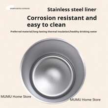 600ML 旅行咖啡杯不锈钢保温杯防漏茶杯咖啡杯车载真空水壶便携式礼物、水瓶，适用于户外、露营 - 灰色 - 查看 5