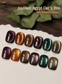 XEIJAYI 6件套猫眼凝胶指甲油套装，可卸UV法式猫眼凝胶指甲油，在家即可享受美甲沙龙体验 - 彩色 - 查看 3