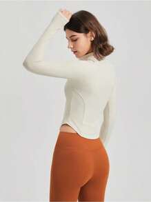 Yoga Clothes, Women's Autumn And Winter Sports Tops, Slim Fit Zipper, Casual Long Sleeved Jackets, Running And Fitness Clothes