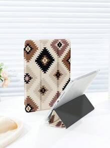 1pc Rhombic Pattern Flat Protective Case, Compatible With IPad 10.2 Inch, IPad Pro 11 2021/2020/10th Gen, IPad Mini 4/5/6, Galaxy Tab A8 10.5 Inch 2022, Matepad 10.4/Tab, With Pencil Slot, Anti-Drop, Tablet Stand Cover