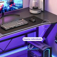 Mesa Escritorio Computador Minimalista Gamer Radlove L Mdf - Negro - Ver 6