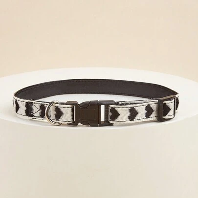 1件装心形提花柔软宠物项圈，适合小型猫狗室内外使用（不适合大型犬）