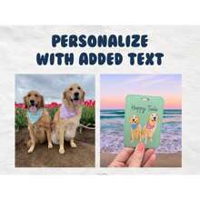 1pc Custom Pet Portrait Luggage Tag, Dog Cat Pet Illustration, Personalized PU Leather Luggage Tag, Thermal Transfer Photo Luggage Tag, Travel Suitcase Tag, Travel Gift, Birthday Gift, Wedding Gift, Mother's Day Gift, Father's Day Gift, Send To Family, Send To/Girlfriend/Boyfriend/Friend
