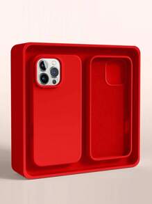 2.0毫米液态硅胶手机壳，全包覆式保护套，兼容 16/15/14/13/12/11 Pro Max和Galaxy S24U/S23/S22/S25U，防水、防震、防摔、防刮，国际版，非国内版 - 紅色 - 查看 2