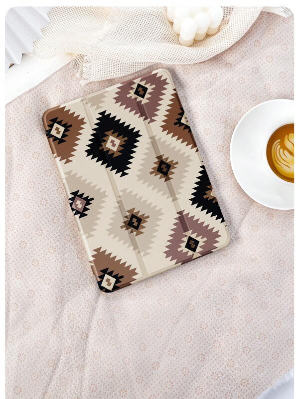 1pc Rhombic Pattern Flat Protective Case, Compatible With IPad 10.2 Inch, IPad Pro 11 2021/2020/10th Gen, IPad Mini 4/5/6, Galaxy Tab A8 10.5 Inch 2022, Matepad 10.4/Tab, With Pencil Slot, Anti-Drop, Tablet Stand Cover