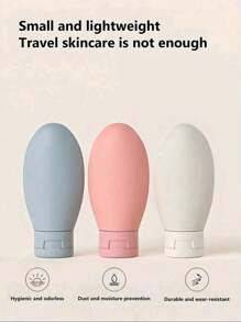 3pcs Anti-Leakage Travel Bottles Set For Shampoo, Lotion And Toiletries, Travel Accessories For Dorm & School, Travel Containers - Multicolor - View 2