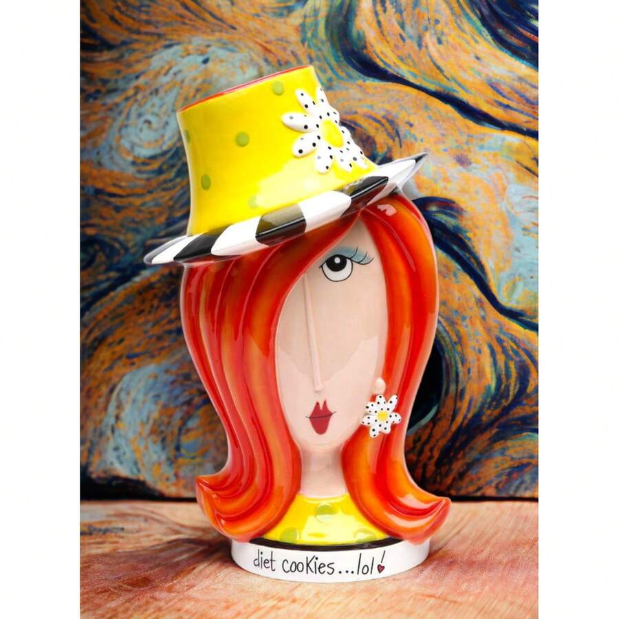 Kevinsgiftshoppe Ceramic Dollymamas Daisy Lady Cookie Jar , - Nhiều màu - Xem 1