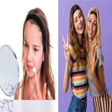 YiYi Neoglory 1 英寸缎面头带，女士防滑硬发带，DIY 发带，6 件黑色。 - 彩色 - 查看 6