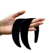 YiYi Neoglory 1 英寸缎面头带，女士防滑硬发带，DIY 发带，6 件黑色。 - 彩色 - 查看 3