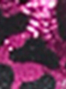 女士尖头水钻蝴蝶花卉豹纹踝带高跟鞋，性感、时尚、优雅，适合宴会，玫瑰红色 - 玫紅色 - 查看 11