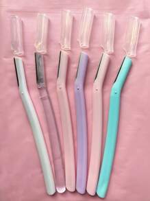 40pcs/18pcs/6pcs/3pcs Eyebrow Trimmer Razors, Stainless Steel Straight Handle Eyebrow Shavers Makeup Tool, Unisex Painless Hair Remover With Protective Cap, Ideal For Beginners To Avoid Injury On Face And Body, Precision Eyebrow Grooming Tool,Makeup,Cheap,Room Decor,Vanity,Travel,Bedroom,Makeup Accessories,Eyebrow Razor