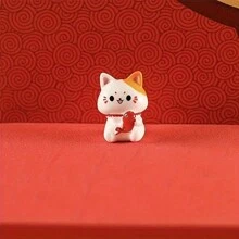 6 món đồ trang trí Maneki-Neko (Mèo may mắn), Đồ trang trí phong cảnh thu nhỏ, Đồ trang trí mèo may mắn bằng nhựa đáng yêu, Quà tặng trang trí nhà cửa cho phòng khách, văn phòng, ngày lễ tình nhân, đồ trang trí tiệc năm mới - Nhiều màu - Xem 7