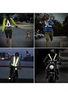 1pc Reflective Vest, Elastic Reflective Strap, Reflective Clothing, Suitable For Night Running, Cycling, Walking, All Seasons, Reflective Running Vest