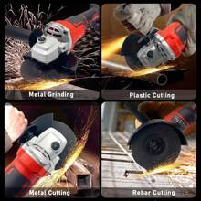 Cordless Angle Grinder For Milwaukee 18V Battery, Angle Grinder With 11000 RPM Brushless Motor, 3 Variable Speeds Grinders For Cutting, Griding, Polishing.