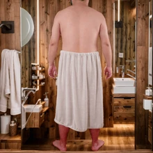 1 pezzo Accappatoio da uomo, con tasca, in velluto corallo spesso, assorbente, ad asciugatura rapida, non produce lanugine, indumento da casa, regalo di San Valentino, compleanno, per ragazzo/ragazza, ritorno a scuola - Multicolore - Visualizzare 10