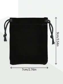 珠宝绒布袋珠宝袋袋子多种款式绒布袋袋子零钱袋，绒布袋珠宝抽绳抽绳袋耳机绒布收纳袋，黑色绒布抽绳袋珠宝首饰袋耳机收纳小布袋抽绳绒布袋 - 彩色 - 查看 4